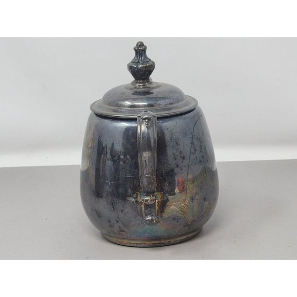 Vintage William Rogers Spring Flower 2032 Silver-Plated Creamer & Sugar Bowl Set - Picture 11 of 16